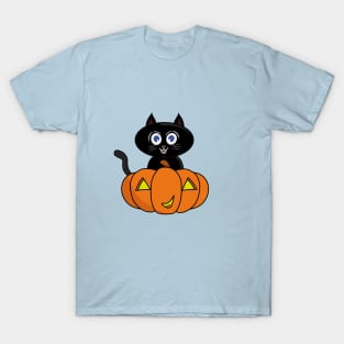 Cute Black Cat Halloween T-Shirt